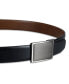 Men's Reversible Faux-Leather Compression-Buckle Belt