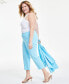 Plus Size Mid-Rise Pull-On Capri Pants, Created for Macy's butterfly blue, 28W - фото #3