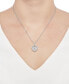 Фото #2 товара Macy's diamond Round & Baguette Heart 18" Pendant Necklace (1 ct. t.w.) in 14k White Gold