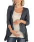 ფოტო #1 პროდუქტის Elbow Length Sleeve Maternity Open Cardigan