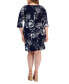Фото #2 товара Платье женское Robbie Bee с принтом и узлом на боку