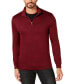 Фото #3 товара Clubroom Men's Lightweight 1/4 Zip Carriage Red Pullover Sweater Sz. 3XL