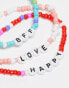 Pieces 3 pack friendship bracelets in multi