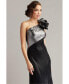 Фото #4 товара Women's Korra One Shoulder Metallic Contrast Gown