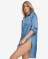 Фото #3 товара Women's Beach Button-Up Shirt Cover-Up