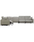 Фото #8 товара Adney 161" 6-Pc. Zero Gravity Fabric Sectional with 3 Power Recliners, Created for Macy's