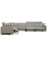 Adney 161" 6-Pc. Zero Gravity Fabric Sectional with 3 Power Recliners, Created for Macy's