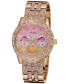 ფოტო #2 პროდუქტის Women's Glitz Rose Gold-Tone Stainless Steel Bracelet Watch 40mm