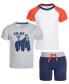 Фото #1 товара Toddler Boys Gorilla Graphic T-Shirt, Colorblocked T-Shirt & Colorblocked Shorts, 3 Piece Set