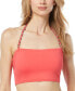 ფოტო #1 პროდუქტის Women's Chain-Trim Halter Longline Bikini Top