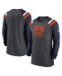 Фото #1 товара Men's Heathered Charcoal, Navy Chicago Bears Tri-Blend Raglan Athletic Long Sleeve Fashion T-shirt