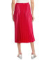 Anne Klein Pull-On Pleated A-Line Skirt Women's Pink Xl