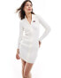 Фото #2 товара Tommy Jeans badge zip sweater dress in white