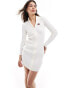 Tommy Jeans badge zip sweater dress in white