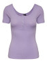 Dámské triko PCKITTE Slim Fit 17101439 Purple Rose