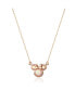 ფოტო #1 პროდუქტის Minnie Mouse Flash Rose Gold Plated Aurora Borealis Cubic Zirconia Necklace