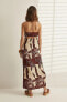 Kadın Melis Ağazat X - Pencere Detaylı Desenli Elbise 2sak80239ew