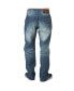 ფოტო #3 პროდუქტის Men's Midrise Relaxed Boot cut Premium Denim Jeans Vintage Like Wash