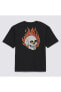 Flamıng Skull Washed Ss Tee Erkek Siyah Giyim\tshirt\ Vn0008s2blk1