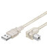 Фото #1 товара Goobay USB 2.0 Hi-Speed Cable 90°, transparent, 0.5m, 0.5 m, USB A, USB B, USB 2.0, 480 Mbit/s, Transparent
