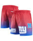 Фото #1 товара Men's Royal, Red New York Giants Ombre Mesh Shorts