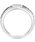 ფოტო #3 პროდუქტის EFFY® Men's White Diamond (1/6 ct. t.w.) & Black Diamond (1/3 ct. t.w.) Ring in 14k White Gold