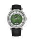 ფოტო #1 პროდუქტის Men's Triumph Automatic Black Leather , Green Dial , 49mm Round Watch