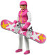 Фото #1 товара bruder 60420 - Snowboardfahrerin mit Snowboard, Helm, Handschuhen - 1:16 Winter Sportlerin bworld Figur Spielzeug Skifahrer Frau