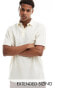 ASOS DESIGN relaxed waffle polo shirt in beige Бежевый, M - Chest 40 - фото #2