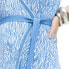 Фото #2 товара Women's Collared Sleeveless Sea Twig Blue Sweaterknit Midi Wrap Dress - DVF