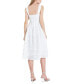 ფოტო #7 პროდუქტის Women's Heart Eyelet Sleeveless Midi Dress