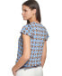 Women's Printed V-Neck Flutter-Sleeve Top
