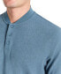 Фото #2 товара Men's Textured-Knit Bomber-Collar Performance Henley