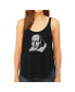 ფოტო #2 პროდუქტის Women's Premium Word Art Flowy Tank Top- The Titles Of All Of William Shakespeare's Comedies & Tragedies