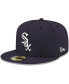 ფოტო #1 პროდუქტის Men's Navy Chicago White Sox Logo White 59FIFTY Fitted Hat