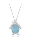 ფოტო #1 პროდუქტის Sterling Silver Larimar Penguin Pendant