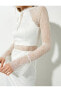 Фото #24 товара Dantel Detaylı Saten Mini Bridal Elbise