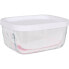 LAV 405Cc Rectangular Lunch Box With Glass Cube Lid