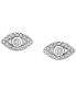 Cubic Zirconia Evil Eye Stud Earrings in Sterling Silver, Created for Macy's