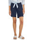 Фото #1 товара Women's Curvy Mid Rise Pull-On Bermuda Shorts, Created for Macy's