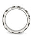 ფოტო #1 პროდუქტის Stainless Steel Brushed Cubic Zirconia Cross Band Ring