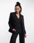 & Other Stories linen blazer in black