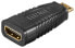 Фото #2 товара Адаптер HDMI Wentronic - покрытие золото - Черный - HDMI Type-A - HDMI Type-C - Черный.