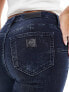 Armani Exchange super skinny lift up mid rise jeans in dark blue