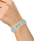 ფოტო #2 პროდუქტის Emerald(2-1/2 c.t. t.w.) & Diamond(1/3 c.t. t.w.) Bangle Bracelet in Sterling Silver