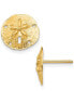 ფოტო #1 პროდუქტის Sand Dollar Stud Earrings in 14k Gold