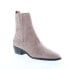 Bruno Magli Campo BW1CAML8 Womens Gray Suede Slip On Chelsea Boots