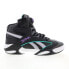 Фото #1 товара Reebok Shaq Attaq Mens Black Leather Lace Up Athletic Basketball Shoes