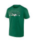 ფოტო #3 პროდუქტის Men's Black, Kelly Green Philadelphia Eagles Throwback T-shirt Combo Set