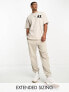 Фото #1 товара Armani Exchange logo joggers in beige mix and match